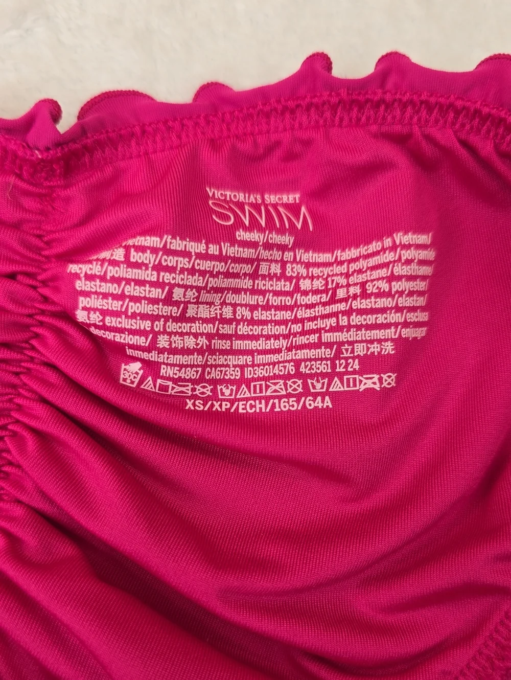 Victoria's Secret Swim Ruched Cheeky Bikini Bottom Sz XS NWT